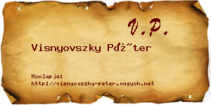 Visnyovszky Péter névjegykártya